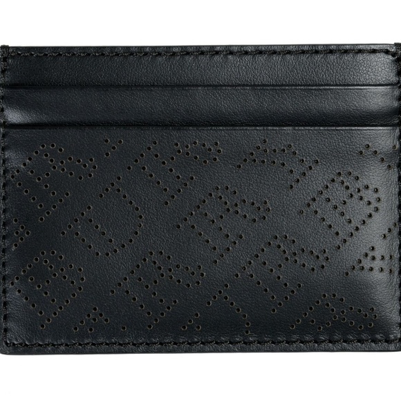 Burberry Unisex Leather Black Credit Card Case - Picture 2 of 3